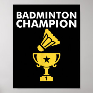 Poster Champion de Badminton Birdie Apparel