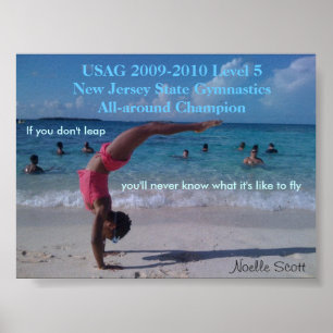 Poster Champion de gymnastique