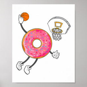 Poster Champion de la nourriture de trou de beignet à tre