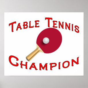 Poster Champion de tennis de table