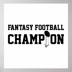 Poster Champion du football d'imaginaire