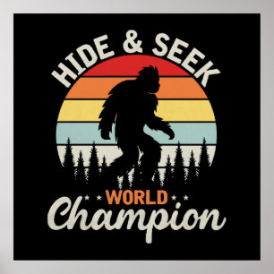 Poster Champion du Monde de Cache-Cache de Bigfoot