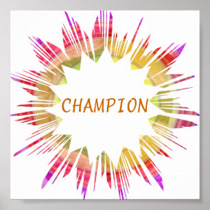 Poster CHAMPION : Modifier le texte à votre propre place
