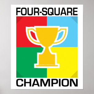 Poster Champion quatre Carrés