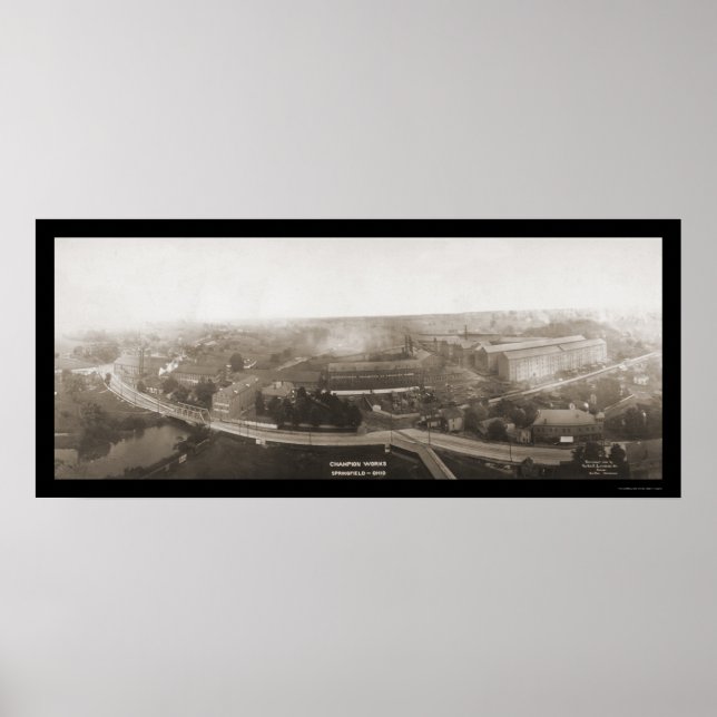 Poster Champion Works OH Photo 1907 (Devant)