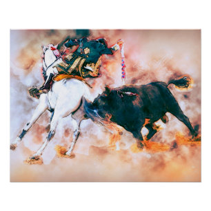 Poster Championnat d'Espagne de football Vintage