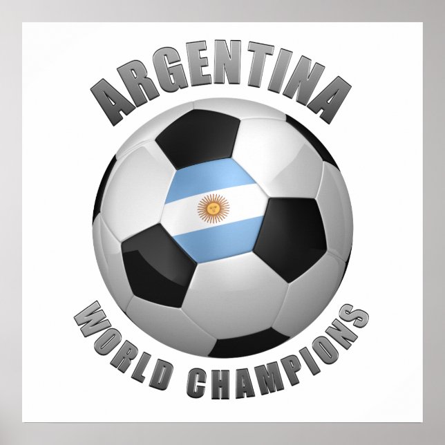 POSTER CHAMPIONS ARGENTINS DU FOOTBALL (Devant)