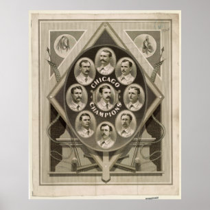 Poster Champions de baseball de Chicago White Stockings 1