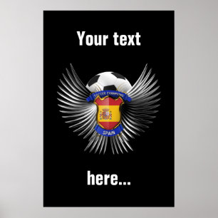 Poster Champions de football d'Espagne