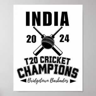 Poster Champions d'Inde de cricket T20