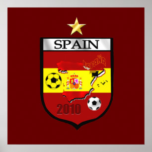 Poster Champions du monde d'Espagne 1 étoile badge emblèm