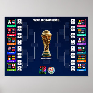 Poster Champions du Tournoi Coupe du Monde 2026 48 Équipe