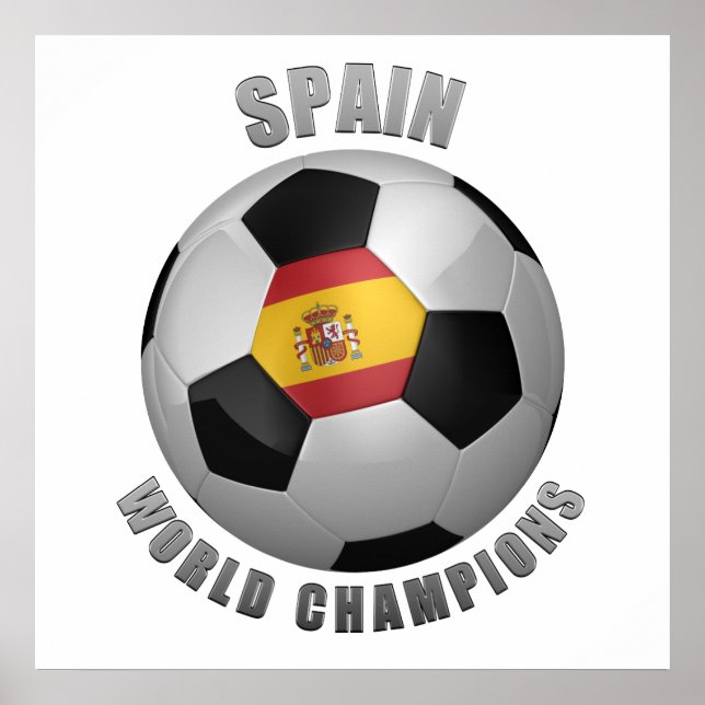 POSTER CHAMPIONS ESPAGNOLS DU FOOTBALL (Devant)