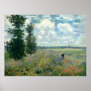 Poster Champs Claude Monet Poppy