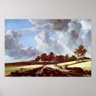 Poster Champs De Blé Par Ruisdael Jacob Isaaksz. Van