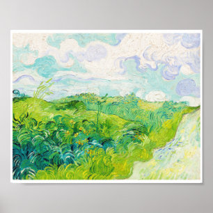 Poster Champs de blé vert, Van Gogh