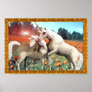 Poster Champs de licorne