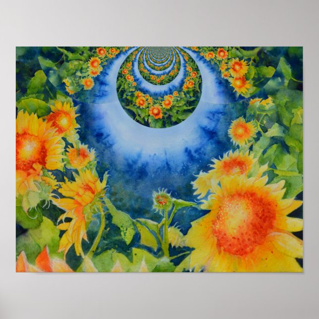 Poster Champs de tournesol (Devant)
