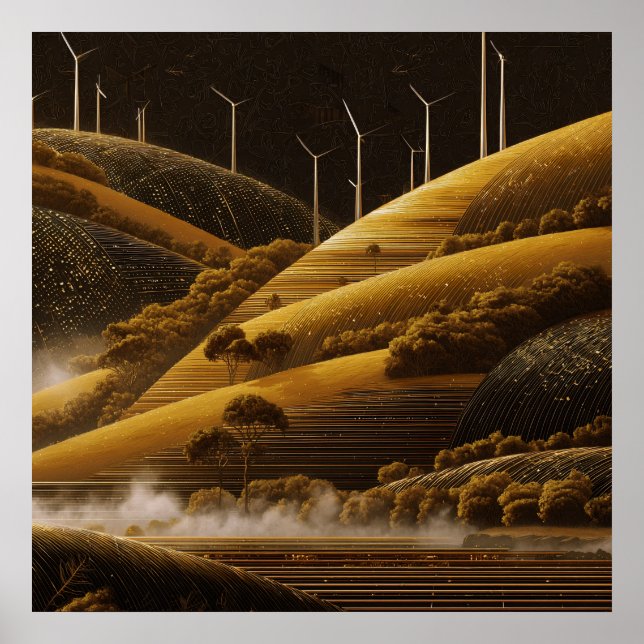 Poster Champs de vent et de lumière (Devant)