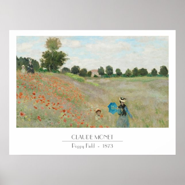 Poster Champs Monet Poppie (Devant)