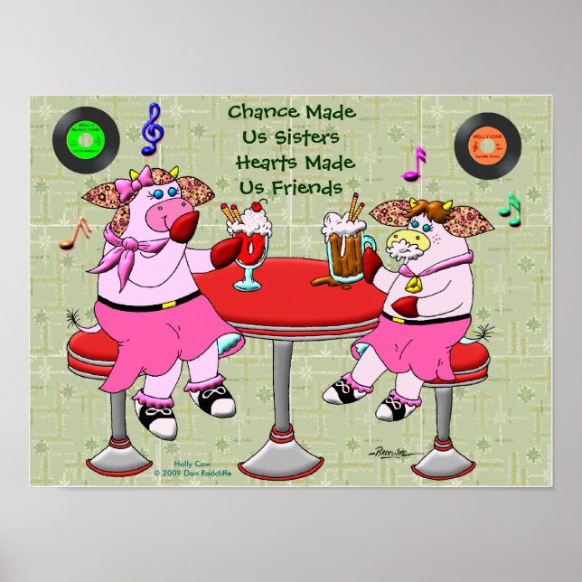 Poster Chance Nous A Fait Soeurs, Coeurs Nous Fait Amis (Devant)