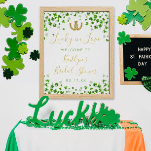 Poster Chanceux en amour Fête de la Saint-Patrick Enterre
