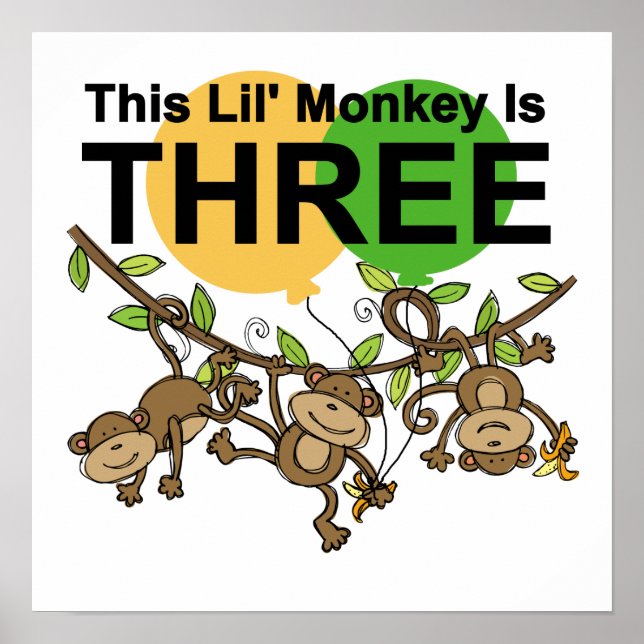 Poster Chandails et cadeaux pour le 3e anniversaire des s (Devant)