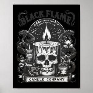 Poster Chandelle Black Flame Company Halloween Skullcap S