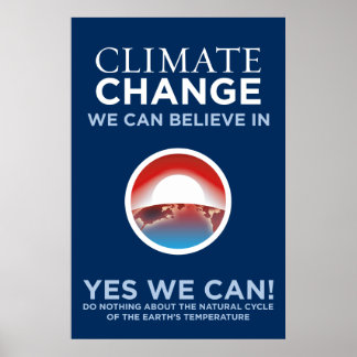 Poster Changement climatique - Oui, Obama peut parodier u