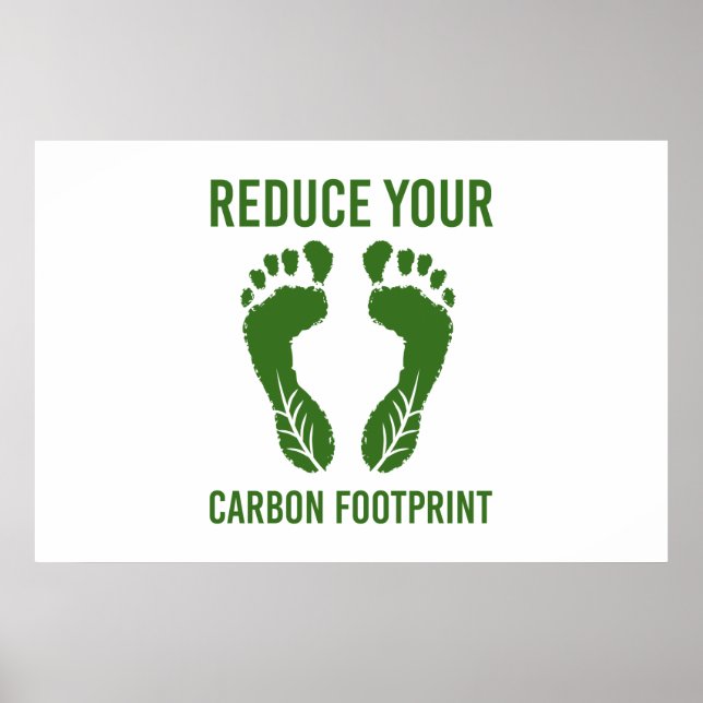 Poster Changement climatique Réduire votre empreinte carb (Devant)