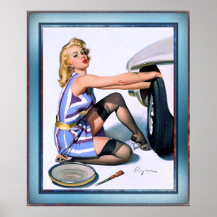 Poster Changement rapide par Gil Elvgren