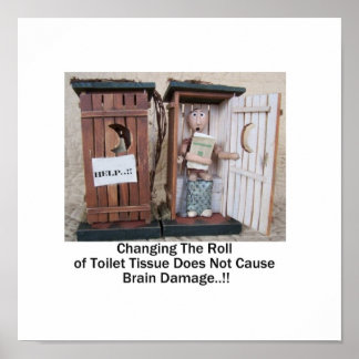 Poster Changer le rouleau de tissu de toilettes
