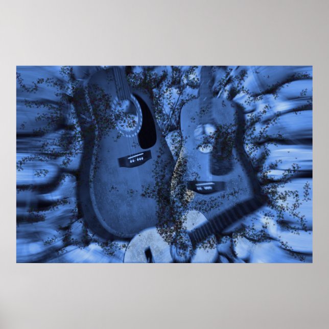 Poster Changer les guitares rocheuses dans les profondeur (Devant)