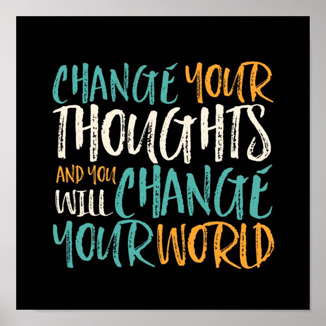 Poster Changer votre pensée Changer votre inspiration mon (Devant)