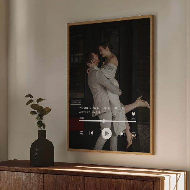 Poster Chanson de Mariage photo personnalisée (Créateur téléchargé)