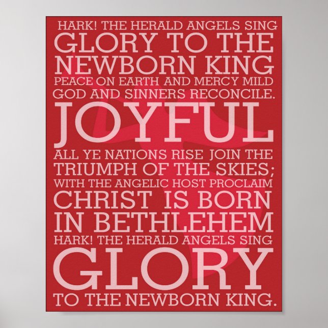 Poster Chanson de Noël Lyrics Hark the Herald Angels Chan (Devant)