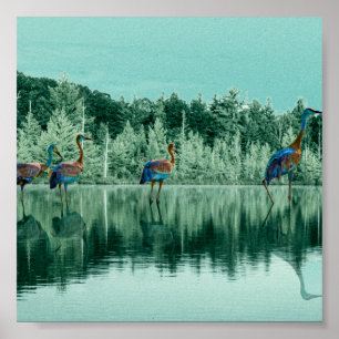 Poster Chanson D'Eau Couverture Bébé Jouer Cartes