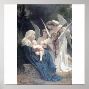 Poster Chanson des beaux-arts de Bouguereau d'anges