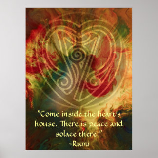 Poster Chanson-Rumi intérieure et art poétique