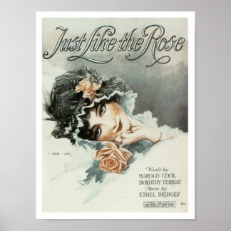 Poster Chanson tout comme la couverture de la feuille de 