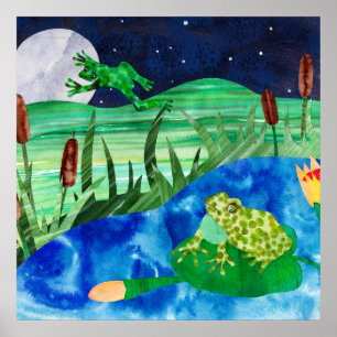 Poster Chansons nocturnes de l'étang de grenouille