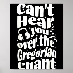 Poster Chant grégorien drôle catholique traditionnel lati