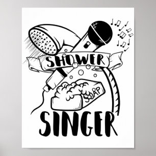 Poster Chanter sous la douche