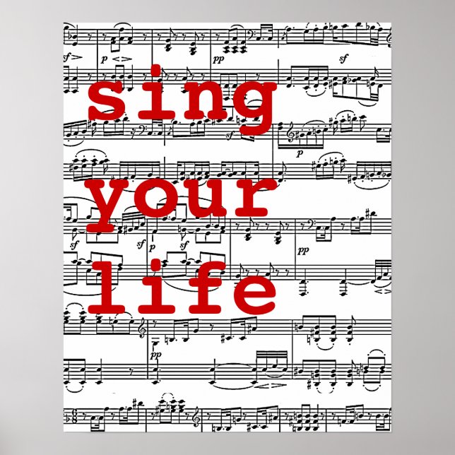 Poster chanter votre musique de vie (Devant)