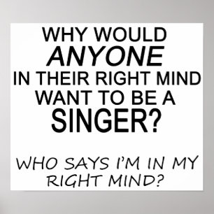 Poster Chanteur de droite