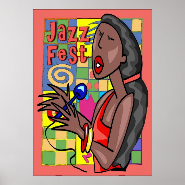 Poster Chanteur du Jazz Fest (Devant)