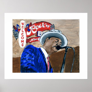 Poster Chanteur Jazz Fest Blues