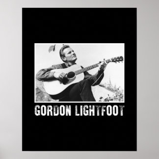 Poster Chanteur vintage Canada Gordon Lightfoot