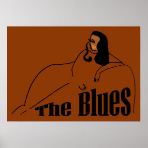 Poster Chanteuse de Blues