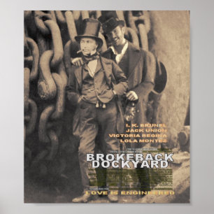 POSTER CHANTIER DE CONSTRUCTION NAVALE DE BROCKBACK